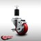 Service Caster 3'' SS Red Poly Swivel 1-1/2'' Expanding Stem Caster with Brake SCC-SSEX20S314-PPUB-RED-TLB-112 - alternate 4